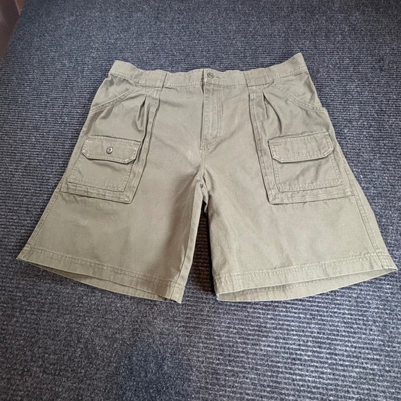 Cabela's Other - Cabelas Mens Olive Green‎ Cotton Canvas Cargo Shorts Size 38 M25ST033 Outdoor